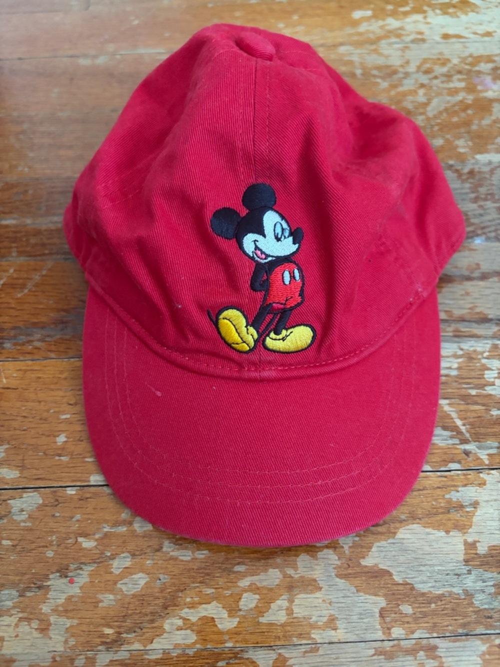 Disney Red Toddler Baseball Cap with Embroidered Logo